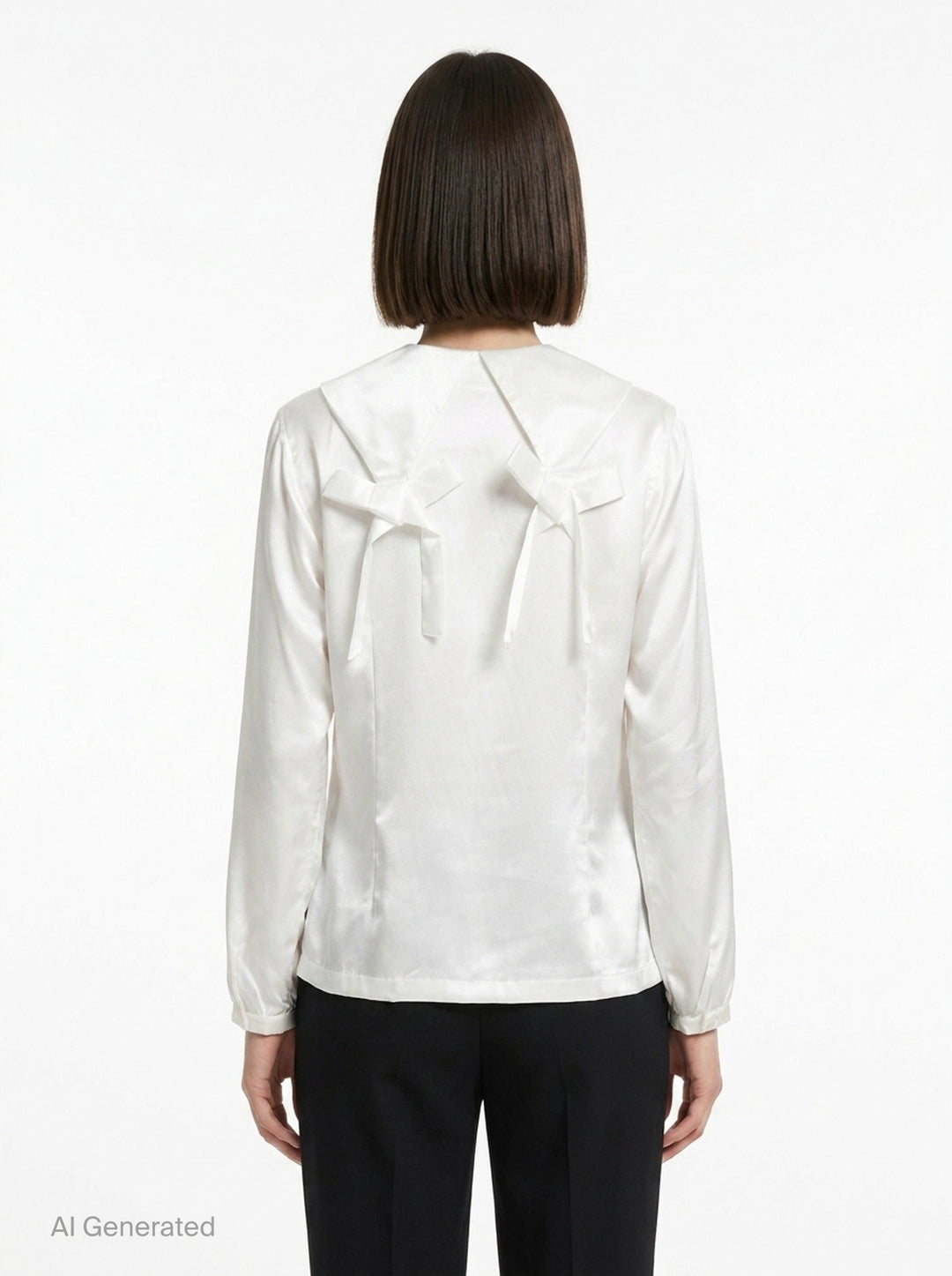 Satin Rounded Collar Blouse | Comme des Garçons Girl | Club21 - back