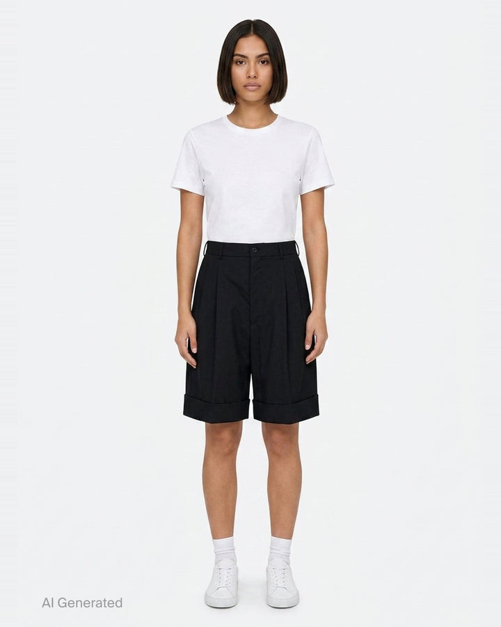 Tailored Wide-Leg Shorts | Comme des Garçons Girl | Club21 - front