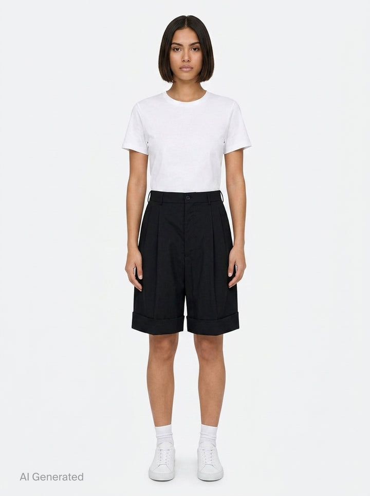 Tailored Wide-Leg Shorts | Comme des Garçons Girl | Club21 - front