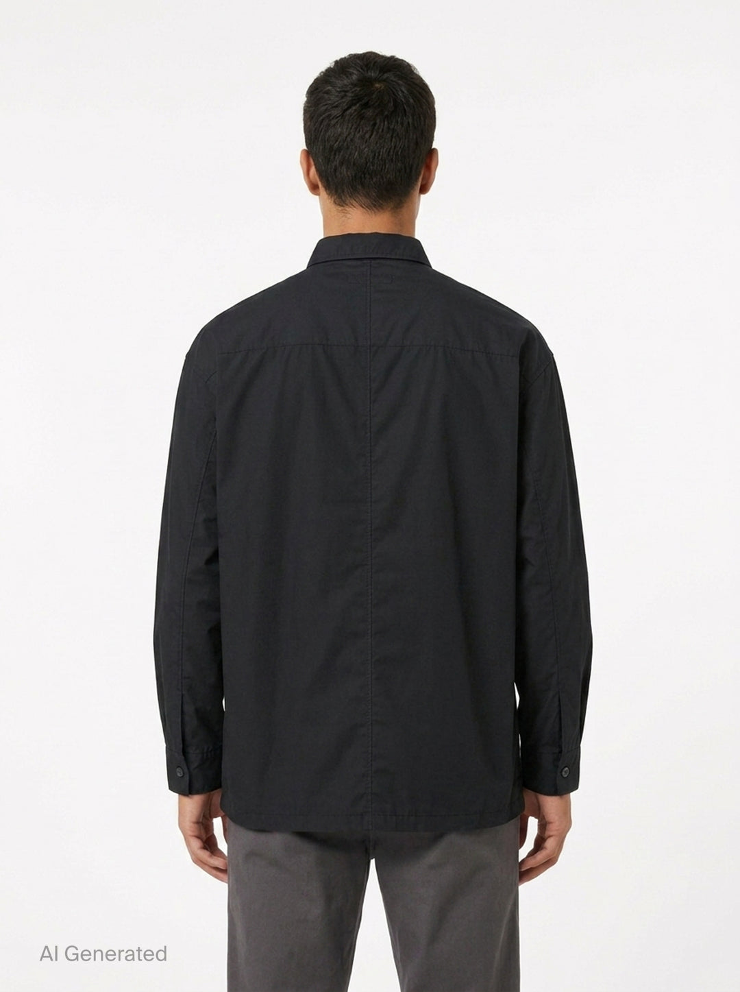 Cotton Compact Twill Long Sleeve Shirt | Comme des Garçons Homme | Club21 - back