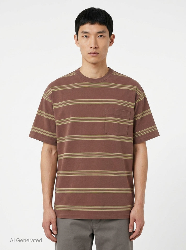 Cotton Jersey Stripe Tee | Comme des Garçons Homme | Club21 - front