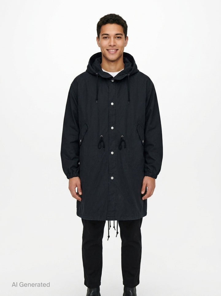 Cotton Nylon Weather Coat | Comme des Garçons Homme | Club21 - front
