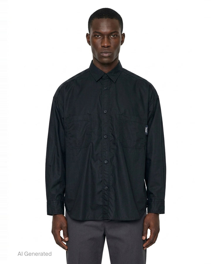 Cotton Ripstop Long Sleeve Shirt | Comme des Garçons Homme | Club21 - front