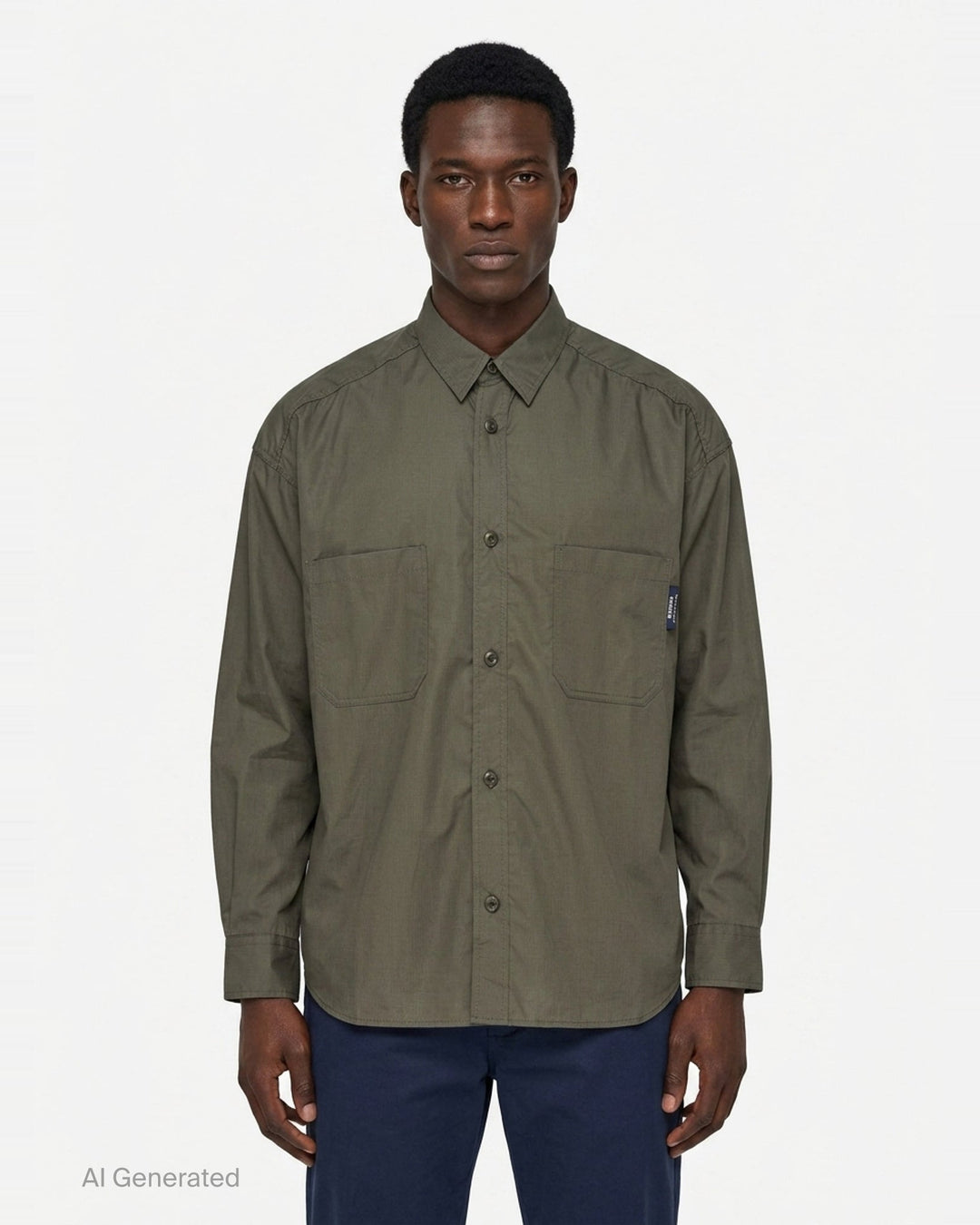 Cotton Ripstop Long Sleeve Shirt | Comme des Garçons Homme | Club21 - front