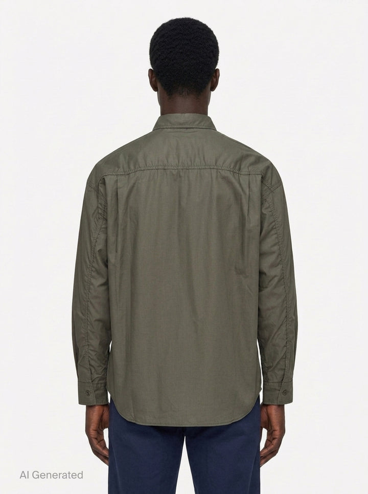 Cotton Ripstop Long Sleeve Shirt | Comme des Garçons Homme | Club21 - back