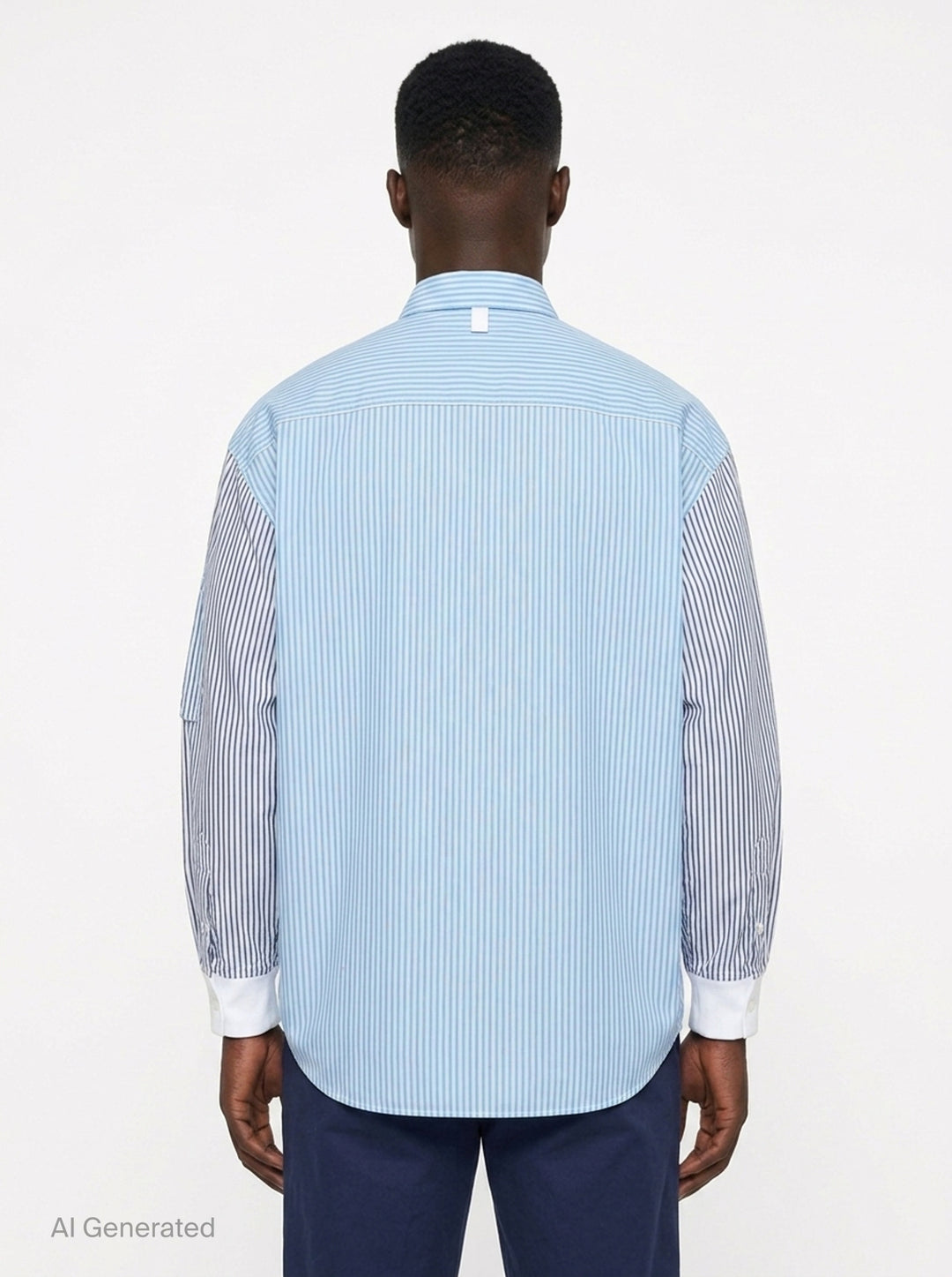 Cotton Stripe Long Sleeve Shirt | Comme des Garçons Homme | Club21 - back