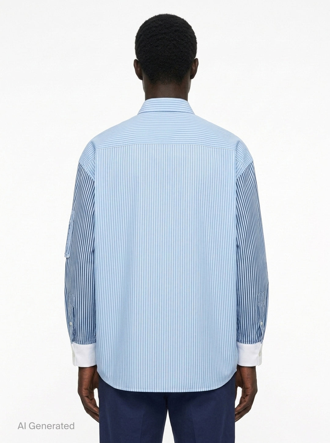 Cotton Stripe Long Sleeve Shirt | Comme des Garçons Homme | Club21 - back