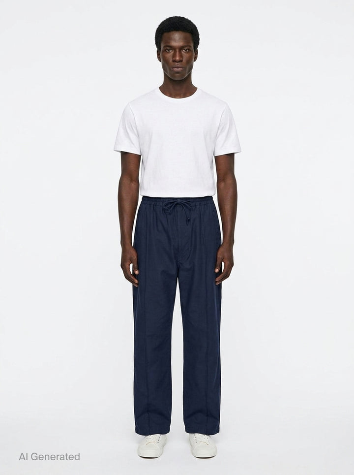 Cotton Twill Wide Leg Pants | Comme des Garçons Homme | Club21 - front