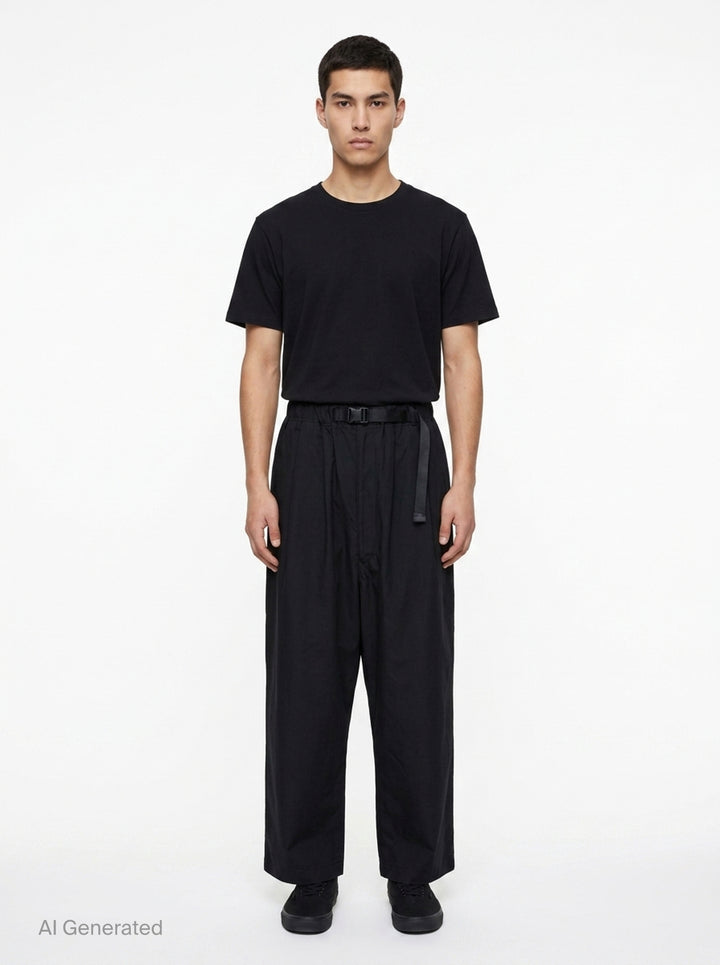 Cotton Weather Cloth Wide Pants | Comme des Garçons Homme | Club21 - front
