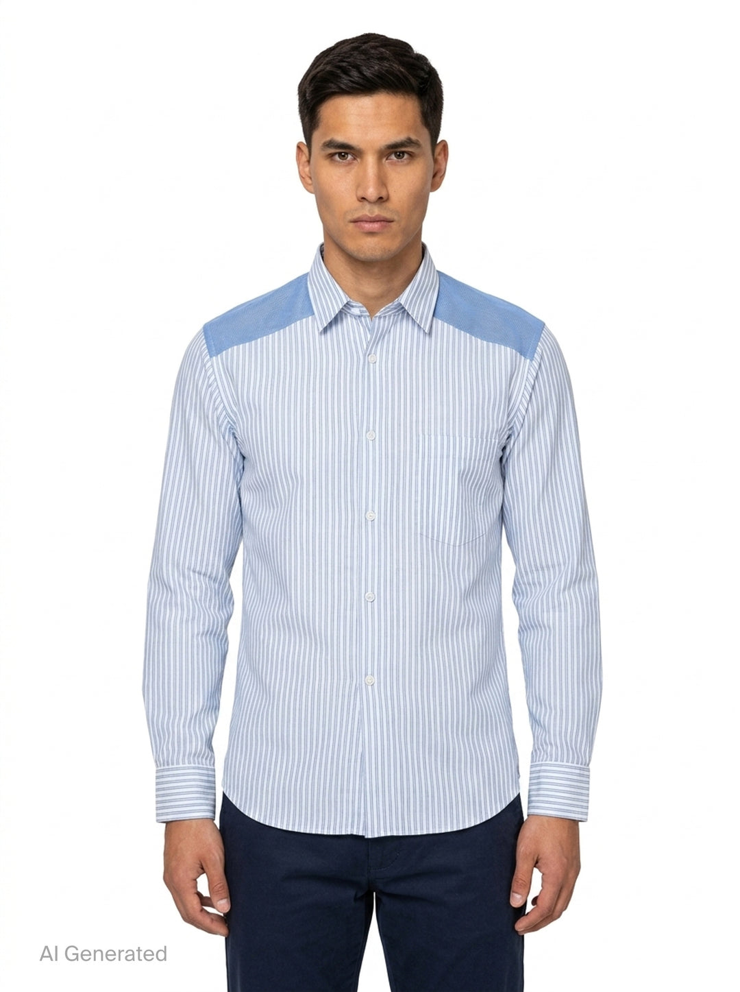 Cotton Broad Stripe Long Sleeve Shirt | Comme des Garçons Homme Deux | Club21 - front