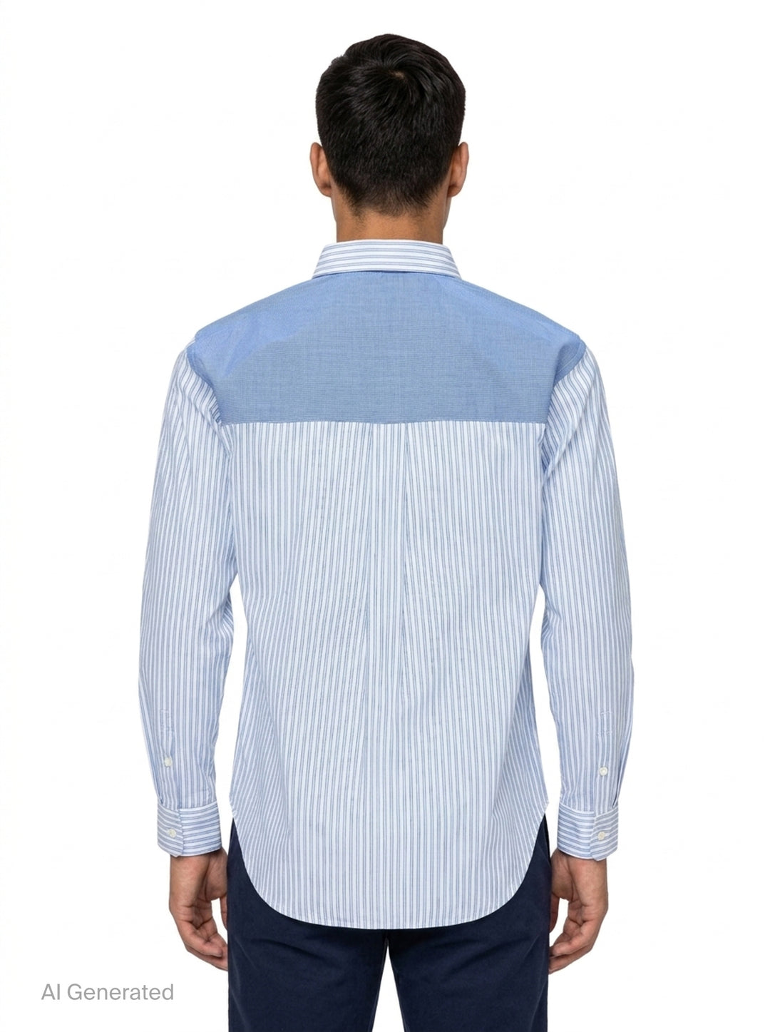 Cotton Broad Stripe Long Sleeve Shirt | Comme des Garçons Homme Deux | Club21 - back