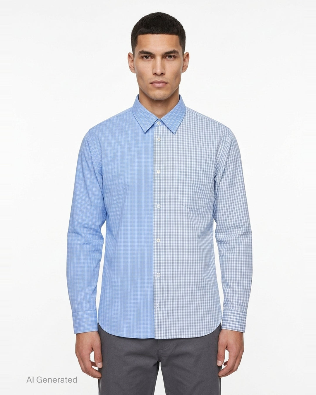Cotton Small Check Long Sleeve Shirt | Comme des Garçons Homme Deux | Club21 - front