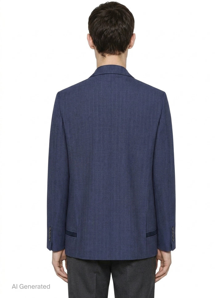 Pinstripe Wool Double Jacket | Comme des Garçons Homme Deux | Club21 - back