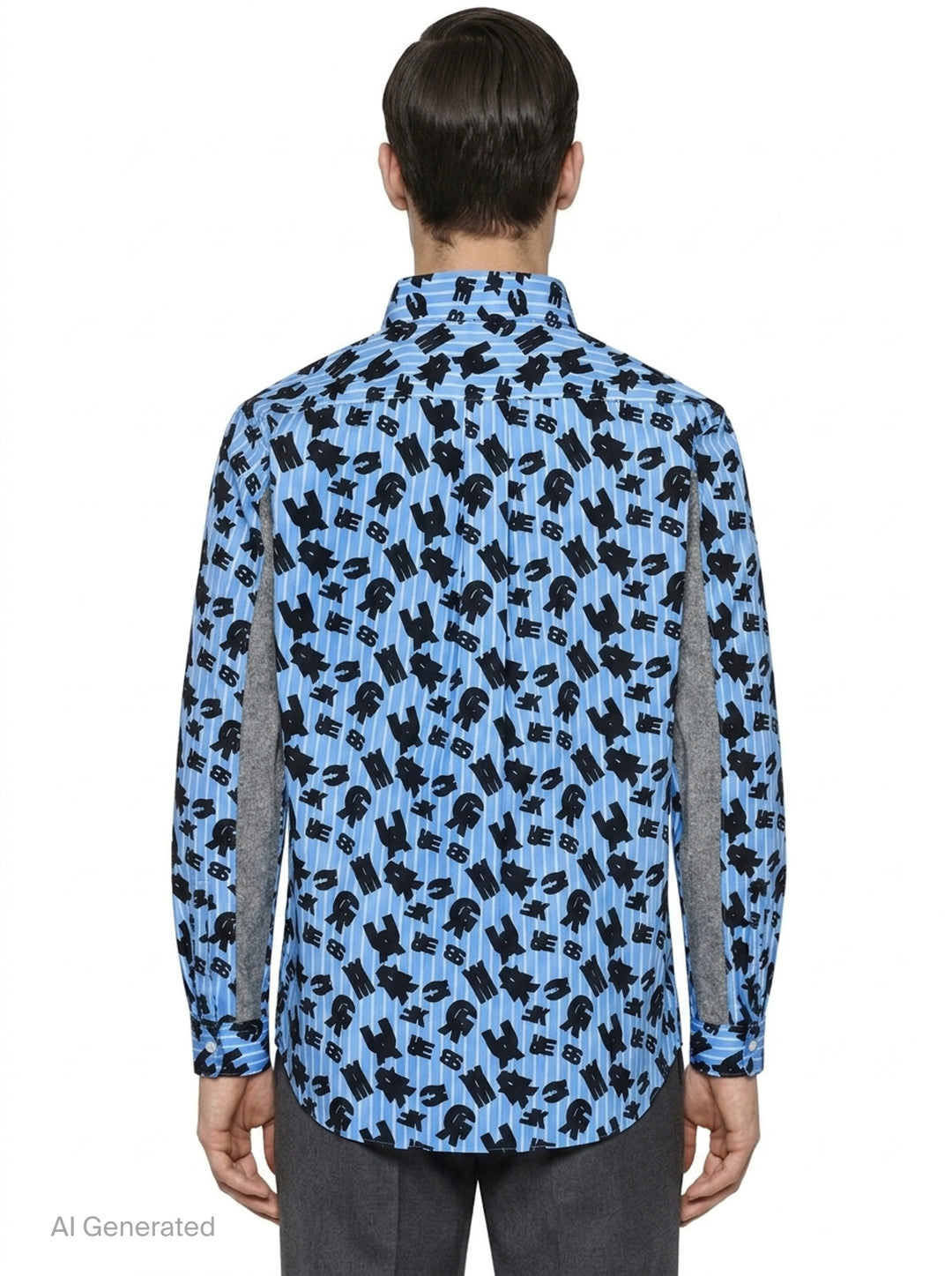 Stripe Printed Long Sleeve Shirt | Comme des Garçons Homme Deux | Club21 - back