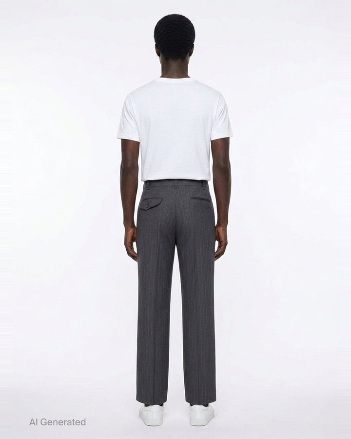 Wool Dobby Stripe Pants | Comme des Garçons Homme Deux | Club21 - back