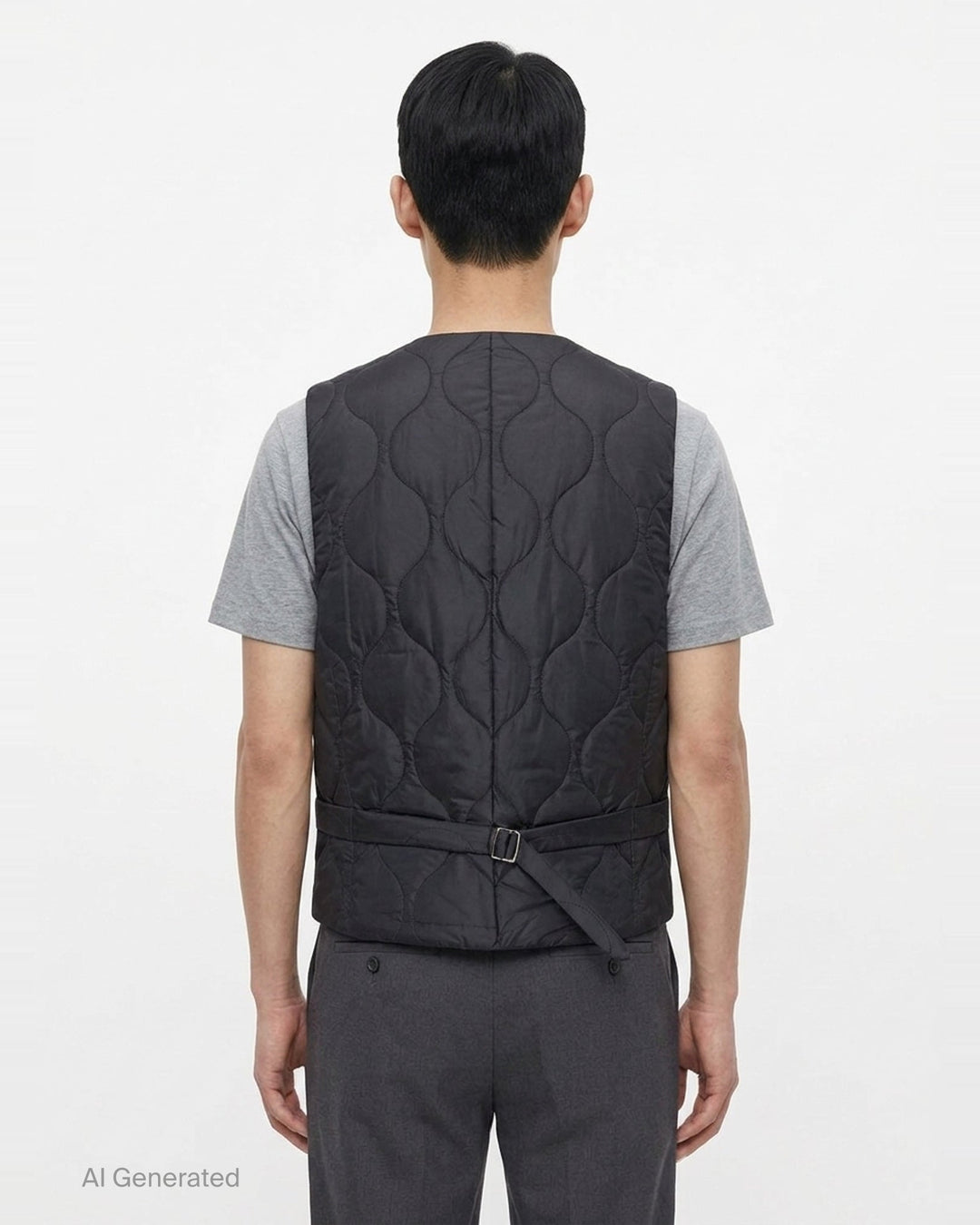 Wool Gabardine Quilted Vest | Comme des Garçons Homme Deux | Club21 - back