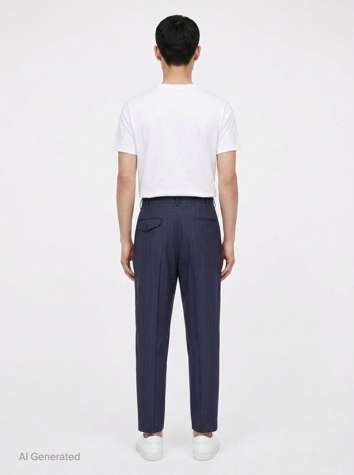 Wool Pinstripe Pleated Pants | Comme des Garçons Homme Deux | Club21 - back