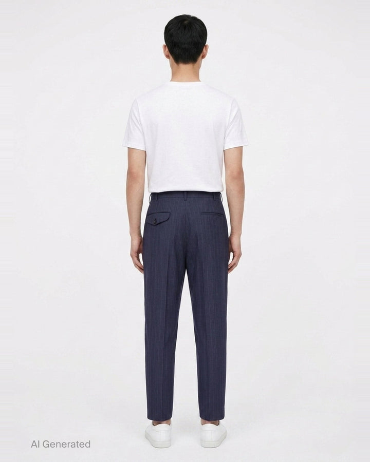 Wool Pinstripe Pleated Pants | Comme des Garçons Homme Deux | Club21 - back