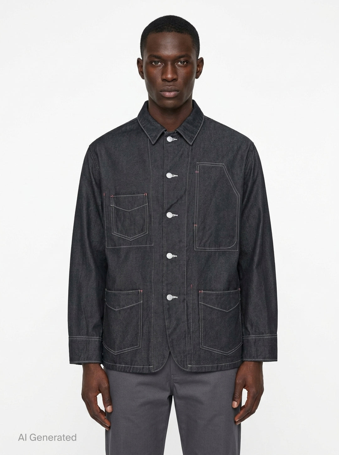 Garment Dyed Denim Blouson | Comme des Garçons Homme | Club21 - front