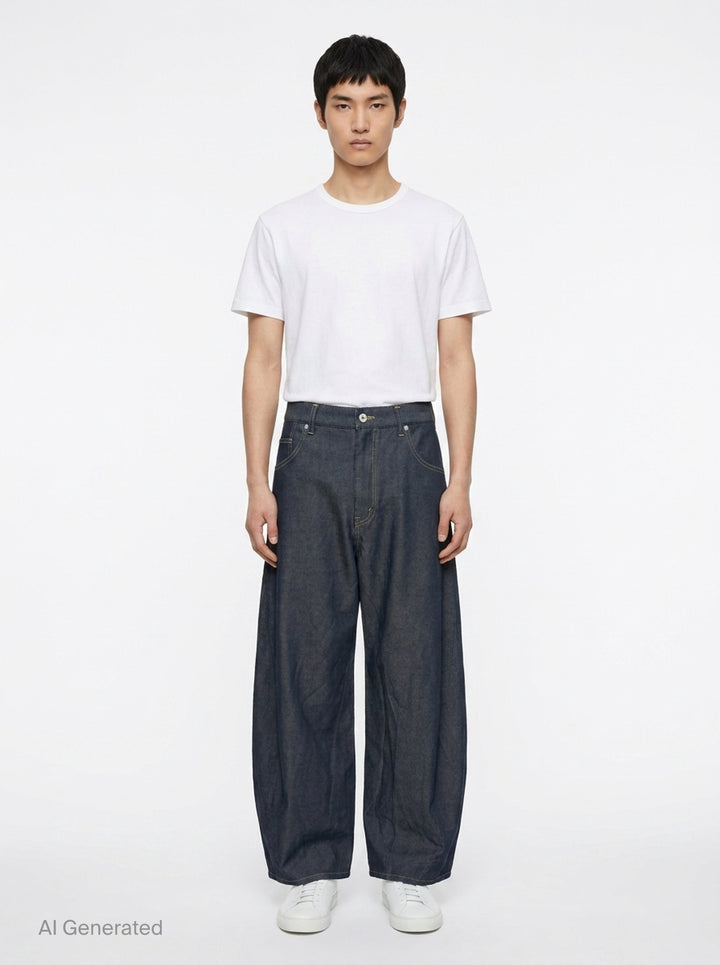 Garment Dyed Wide Leg Jeans | Comme des Garçons Homme | Club21 - front