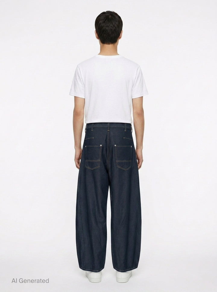 Garment Dyed Wide Leg Jeans | Comme des Garçons Homme | Club21 - back