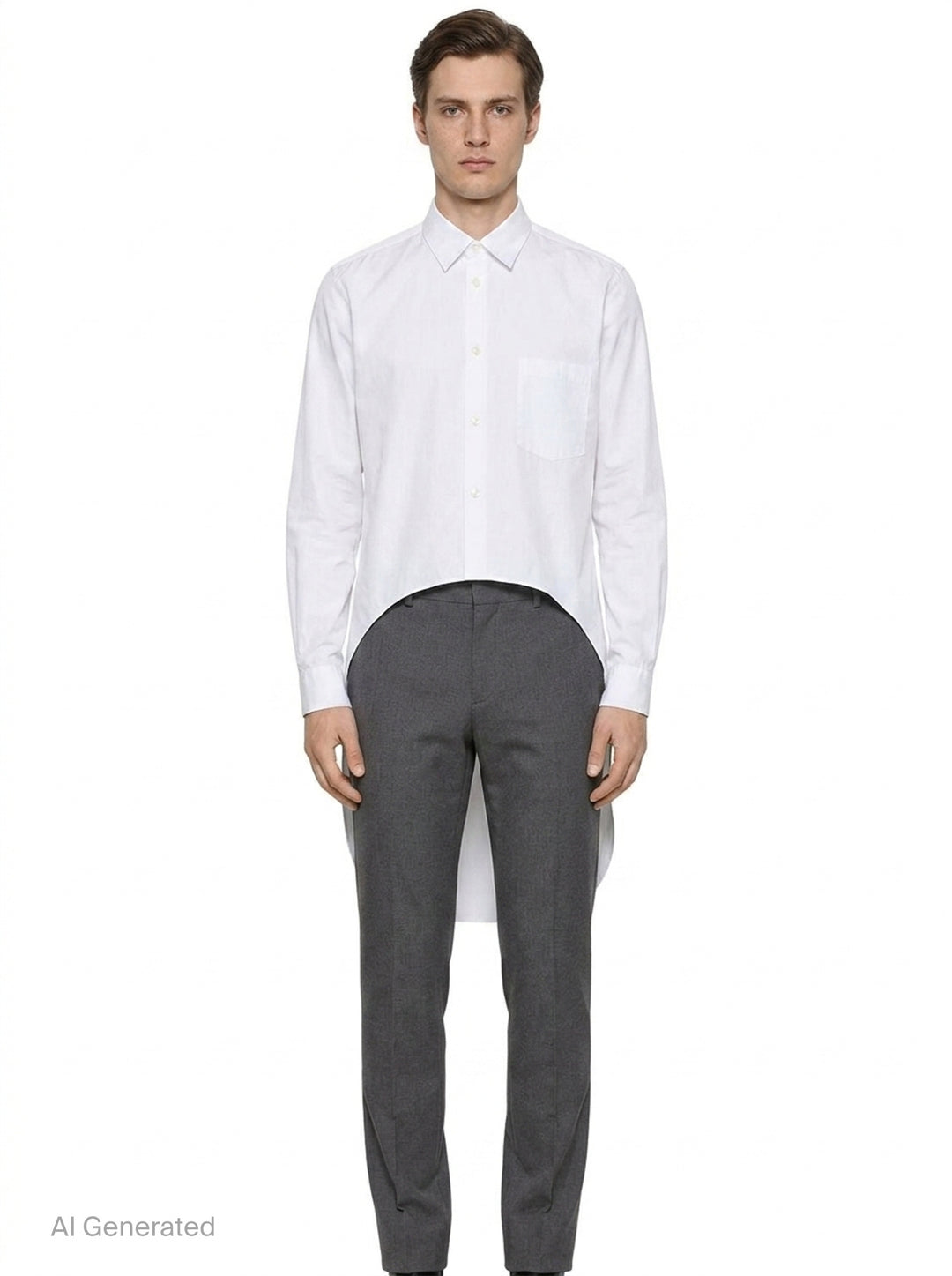 Cotton Broad Long Sleeve Shirt | Comme des Garçons Homme Plus | Club21 - front