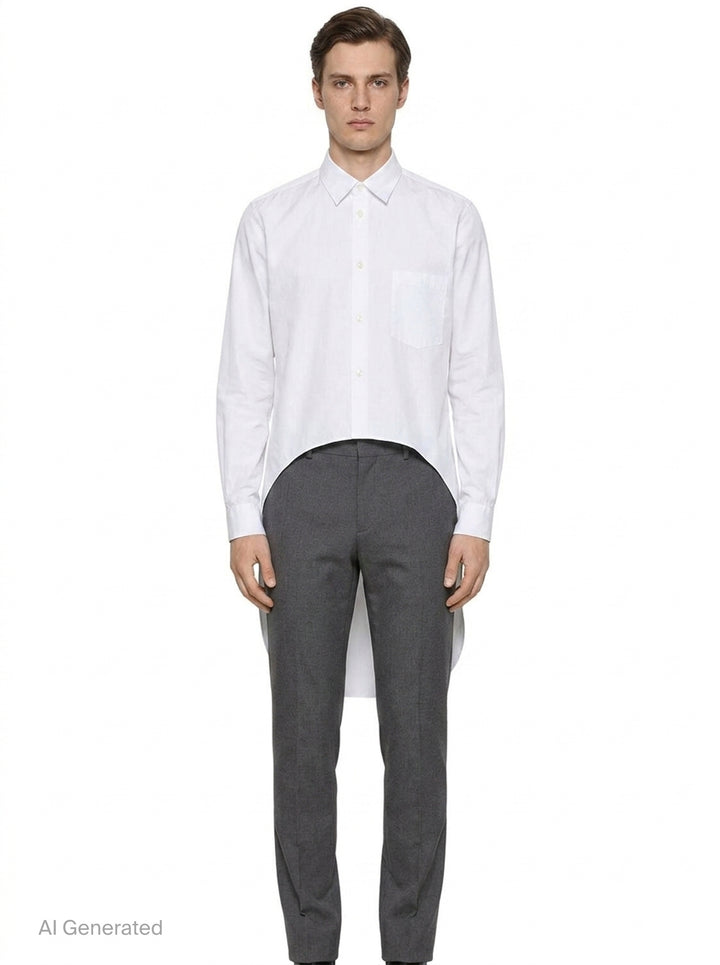 Cotton Broad Long Sleeve Shirt | Comme des Garçons Homme Plus | Club21 - front