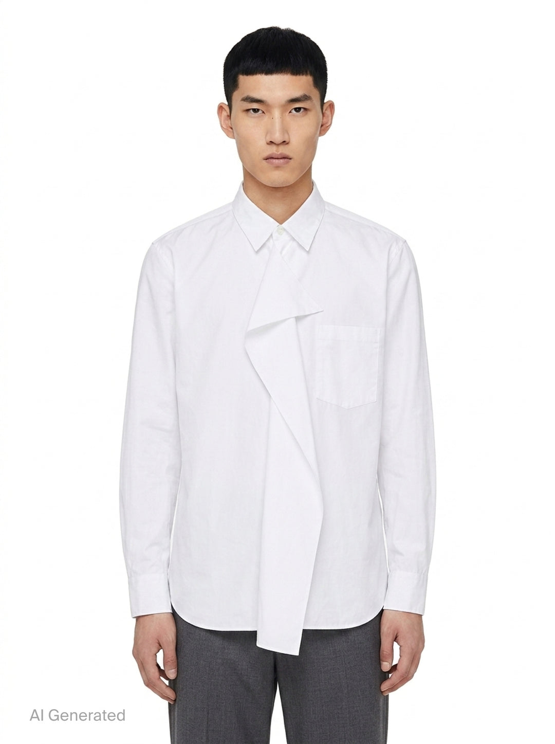 Cotton Broad Long Sleeve Shirt | Comme des Garçons Homme Plus | Club21 - front