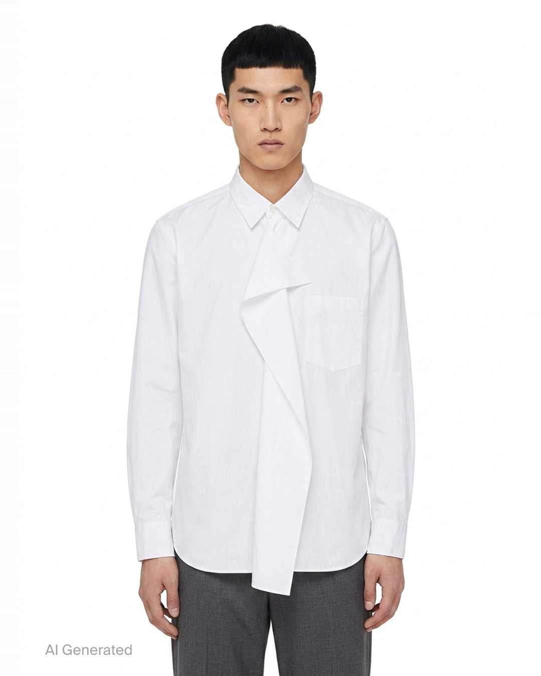 Cotton Broad Long Sleeve Shirt | Comme des Garçons Homme Plus | Club21 - front