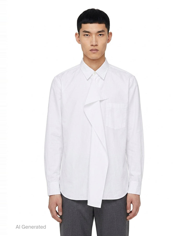 Cotton Broad Long Sleeve Shirt | Comme des Garçons Homme Plus | Club21 - front