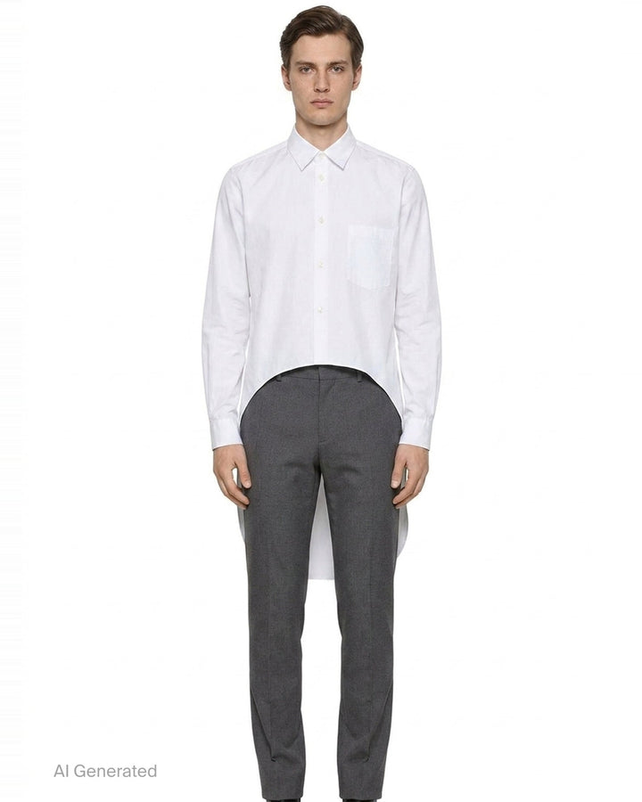 Cotton Broad Long Sleeve Shirt | Comme des Garçons Homme Plus | Club21 - front