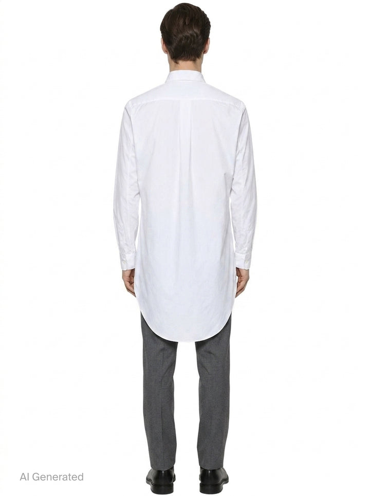 Cotton Broad Long Sleeve Shirt | Comme des Garçons Homme Plus | Club21 - back