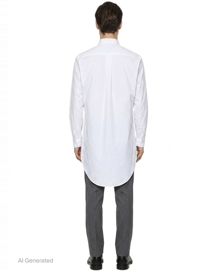 Cotton Broad Long Sleeve Shirt | Comme des Garçons Homme Plus | Club21 - back