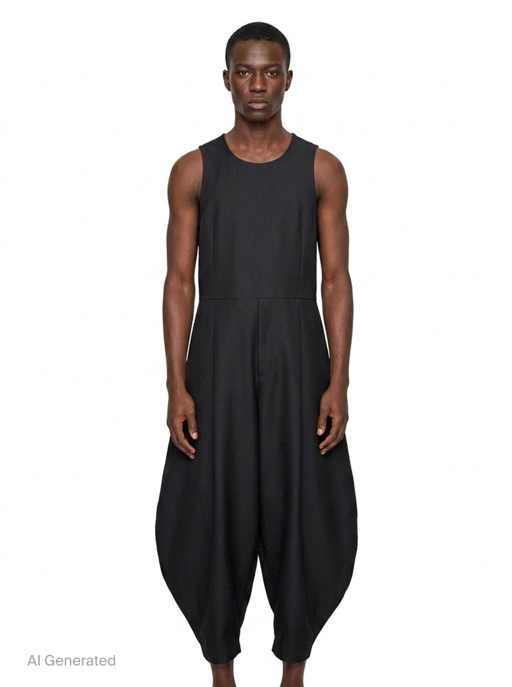 Dobby Cloth Harem Jumpsuit | Comme des Garçons Homme Plus | Club21 - front