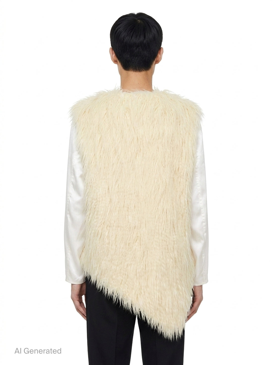 Faux Fur Contrast Sleeve Jacket | Comme des Garçons Homme Plus | Club21 - back