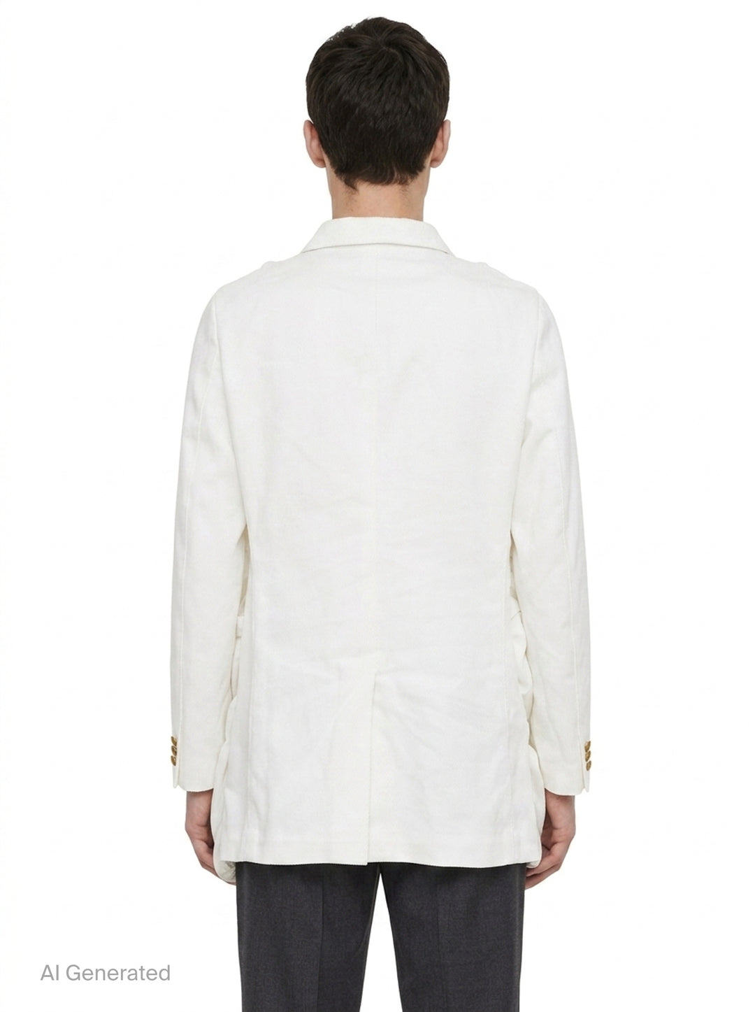 Heavy Kersey Ruched Jacket | Comme des Garçons Homme Plus | Club21 - back