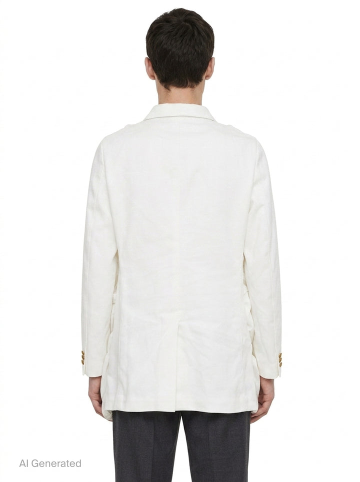 Heavy Kersey Ruched Jacket | Comme des Garçons Homme Plus | Club21 - back