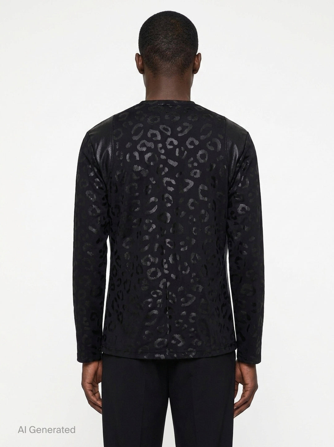 Leopard Print Long Sleeve Tee | Comme des Garçons Homme Plus | Club21 - back