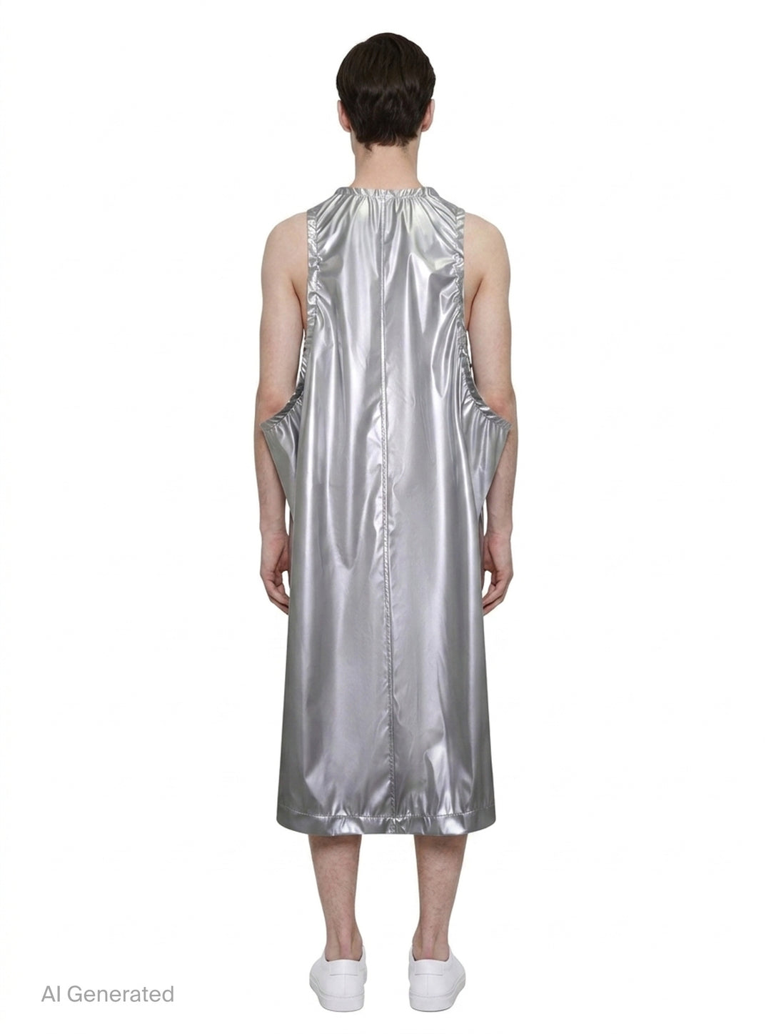 Metallic Enamel Halter Dress | Comme des Garçons Homme Plus | Club21 - back