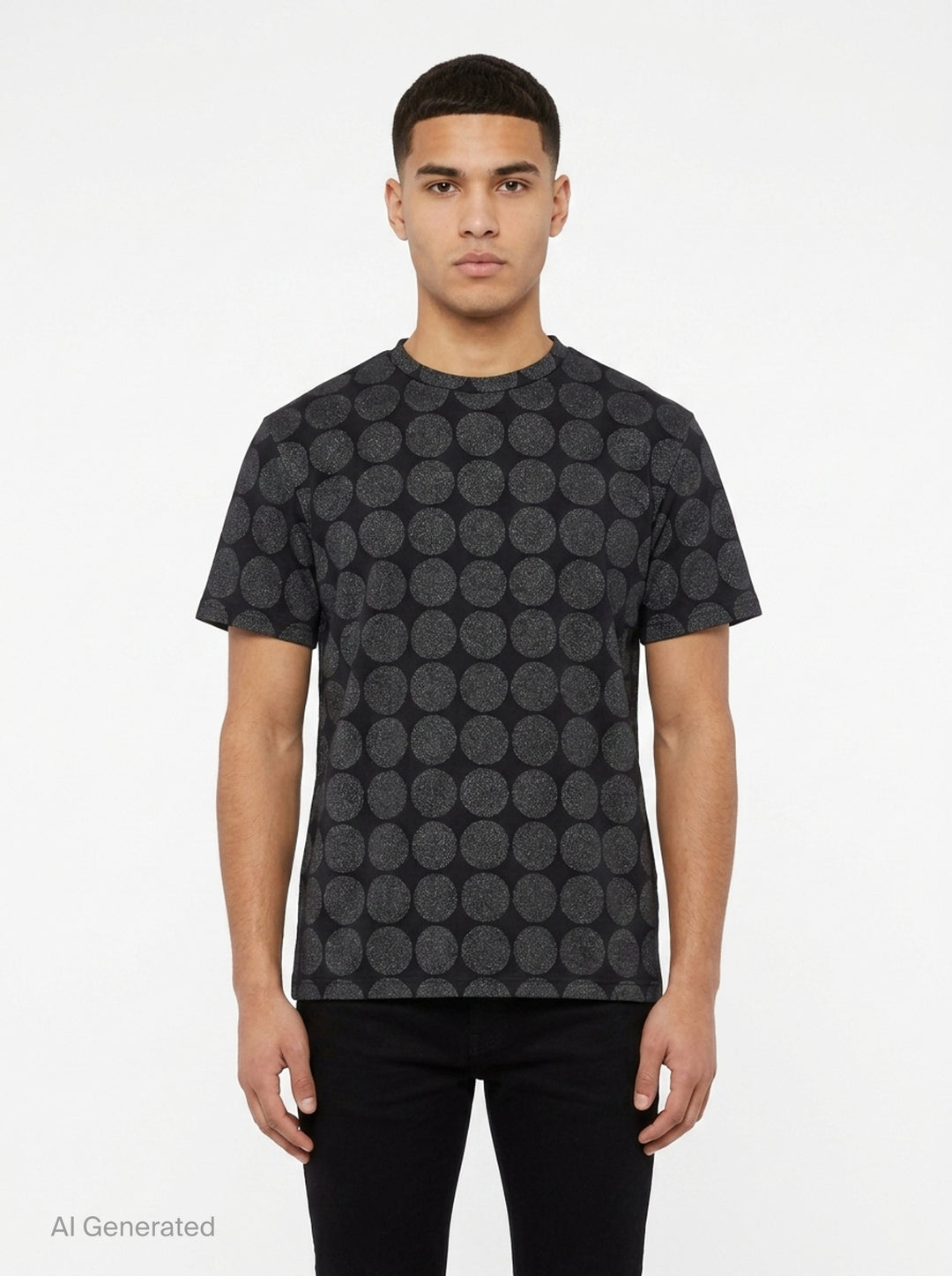 Metallic Print Short Sleeve Tee | Comme des Garçons Homme Plus | Club21 - front