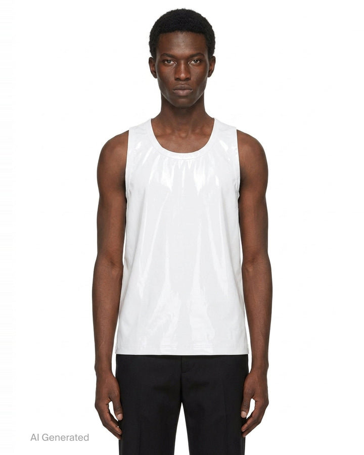 Polyurethane Enamel Tank Top | Comme des Garçons Homme Plus | Club21 - front