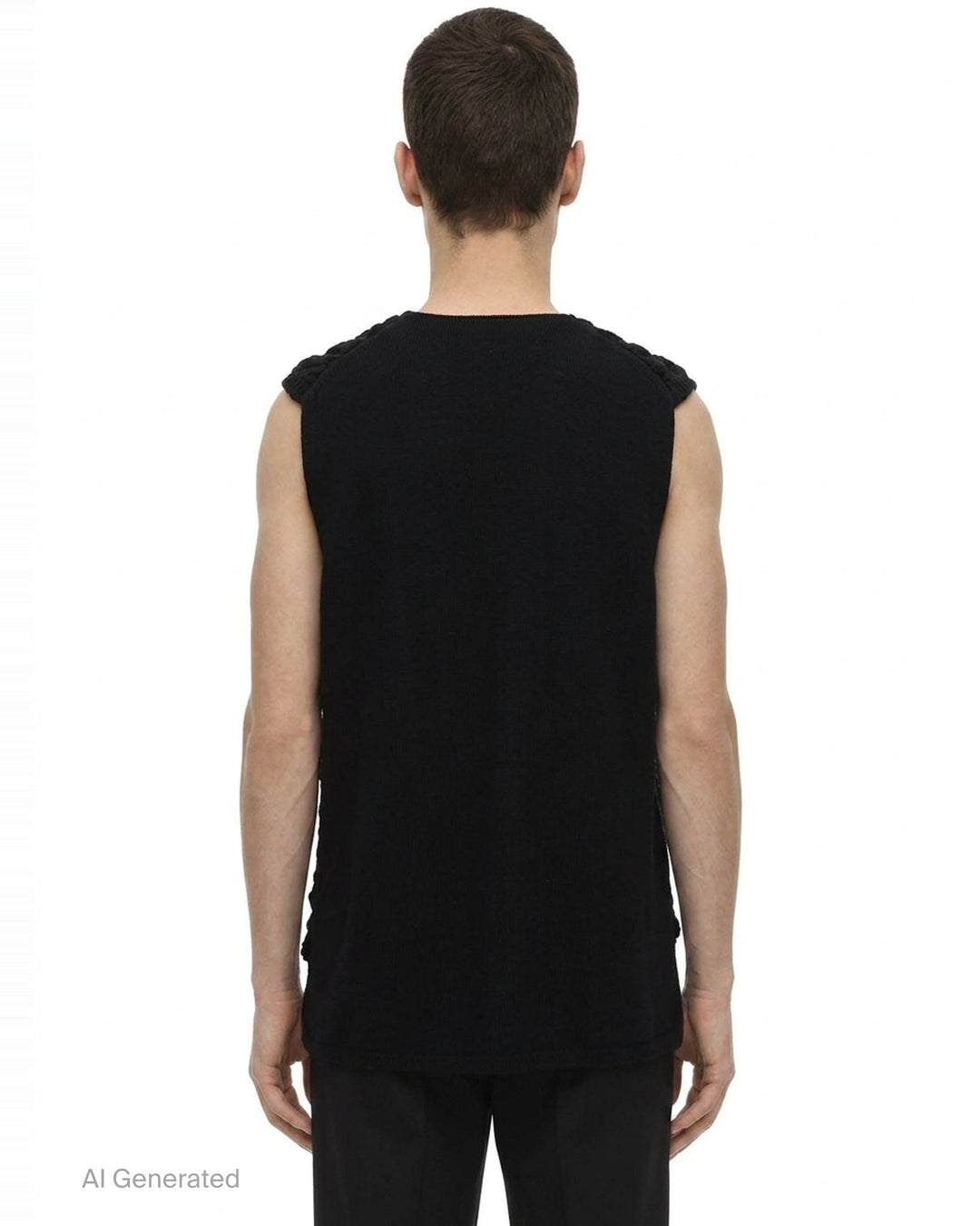 Roving Crochet Knit Vest | Comme des Garçons Homme Plus | Club21 - back