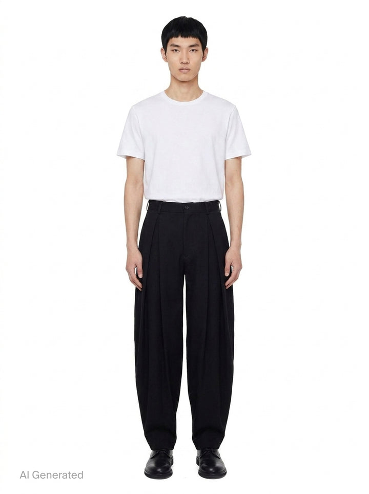Wool Double Weave Gabardine Pants | Comme des Garçons Homme Plus | Club21 - front