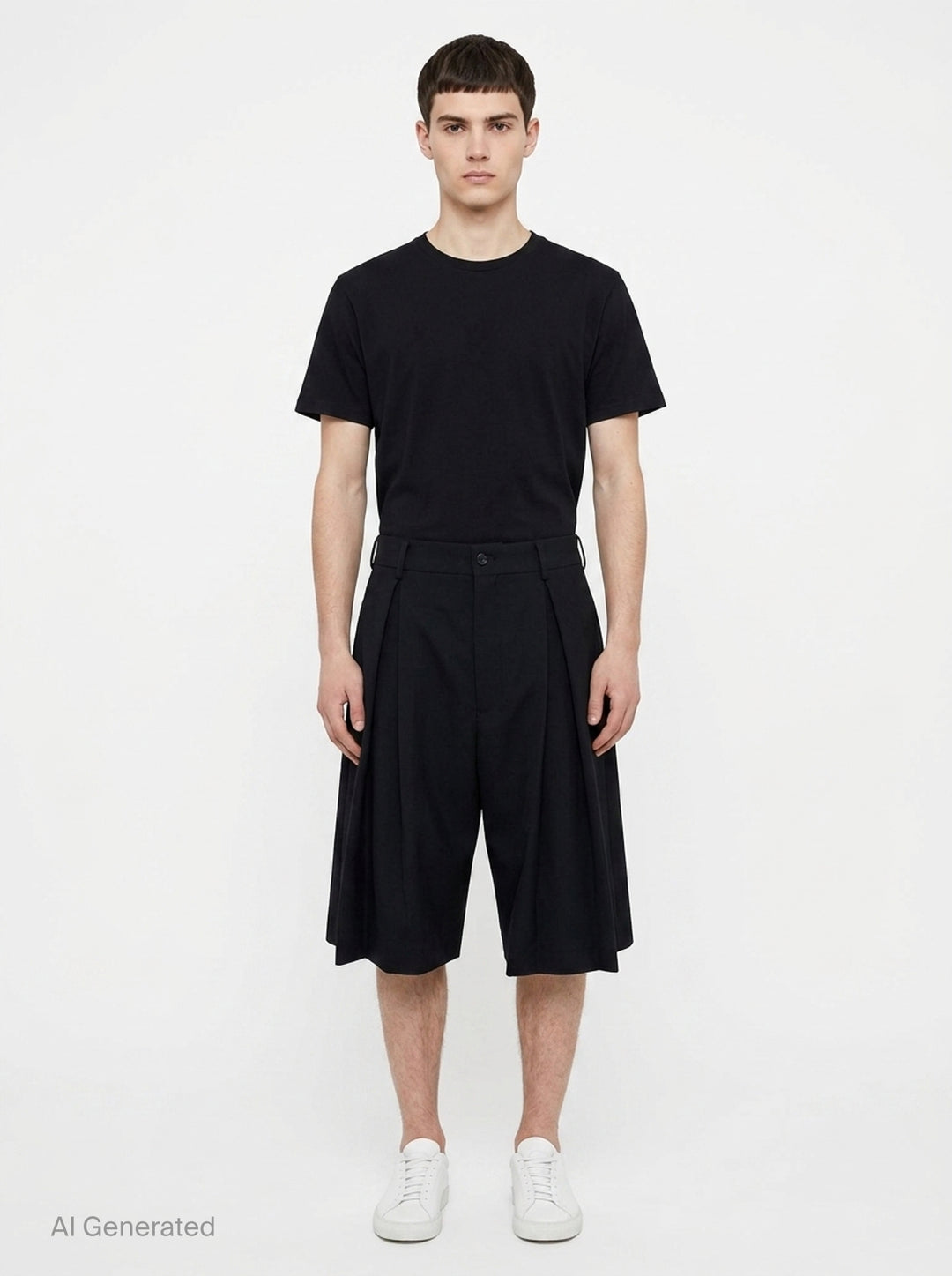 Wool Gabardine Medium Shorts | Comme des Garçons Homme Plus | Club21 - front