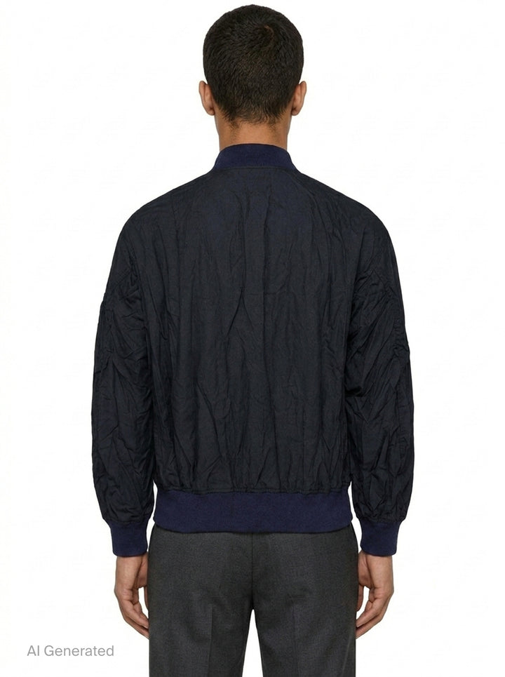 Polyester Wool Twill Blouson | Comme des Garçons Homme | Club21 - back