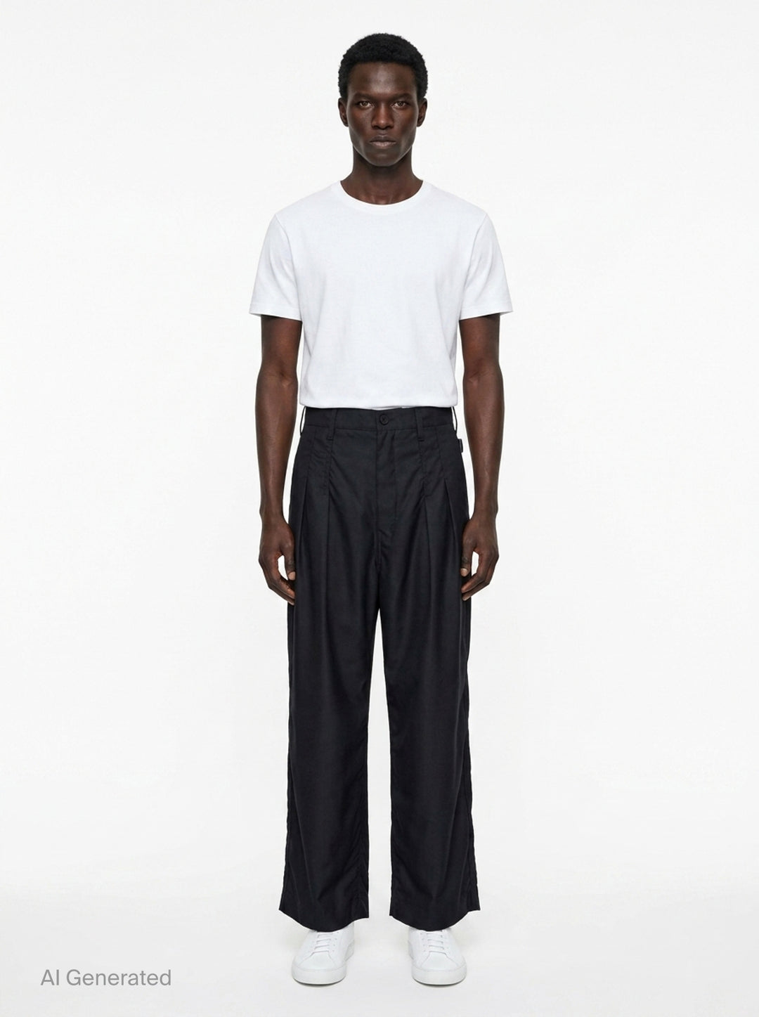 Wool Gabardine Wide Pants | Comme des Garçons Homme | Club21 - front