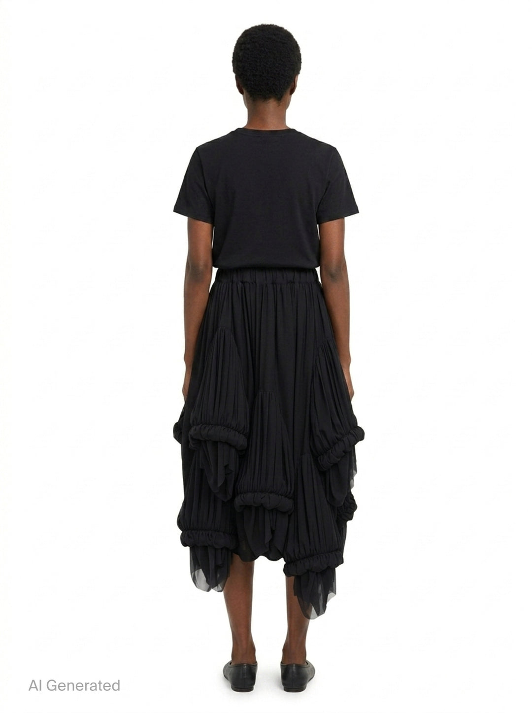 Layered Ruffle Pleated Skirt | Comme des Garçons | Club21 - back