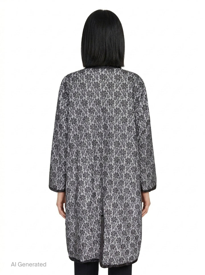 Longline Lace Overlay Coat | Comme des Garçons | Club21 - back