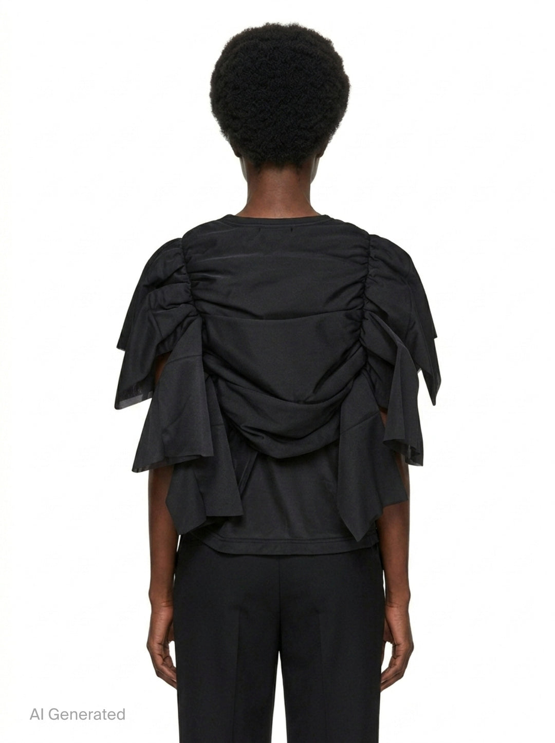 Oversized Layered Gathered Tee | Comme des Garçons | Club21 - back