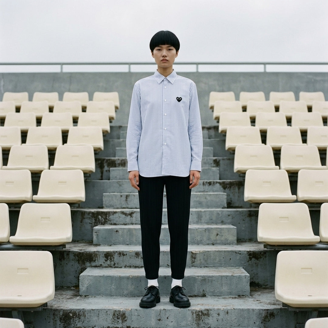 Black Emblem Long Sleeve Shirt | Comme des Garçons PLAY | Club21 - lifestyle